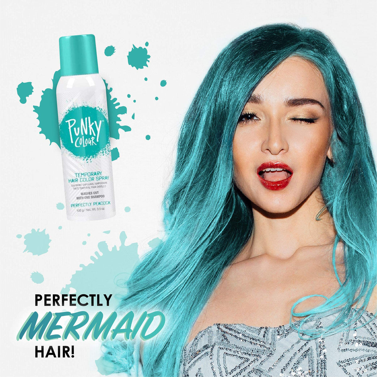 Deux sprays Punky Coloration Temporaire Parfaitement Paon ensemble