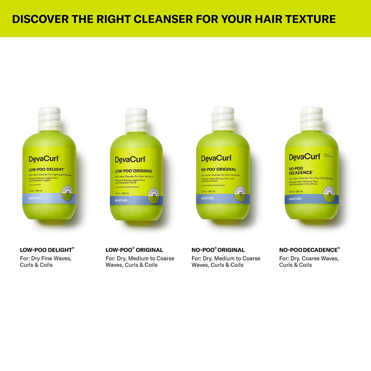 DevaCurl No-Poo Decadence mise en scène avec accessoires de cheveux