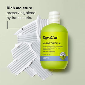 DevaCurl No-Poo Original nettoyant 12 oz vue arrière avec étiquette