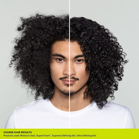 DevaCurl SuperCream 100g appliquée sur des boucles bien définies