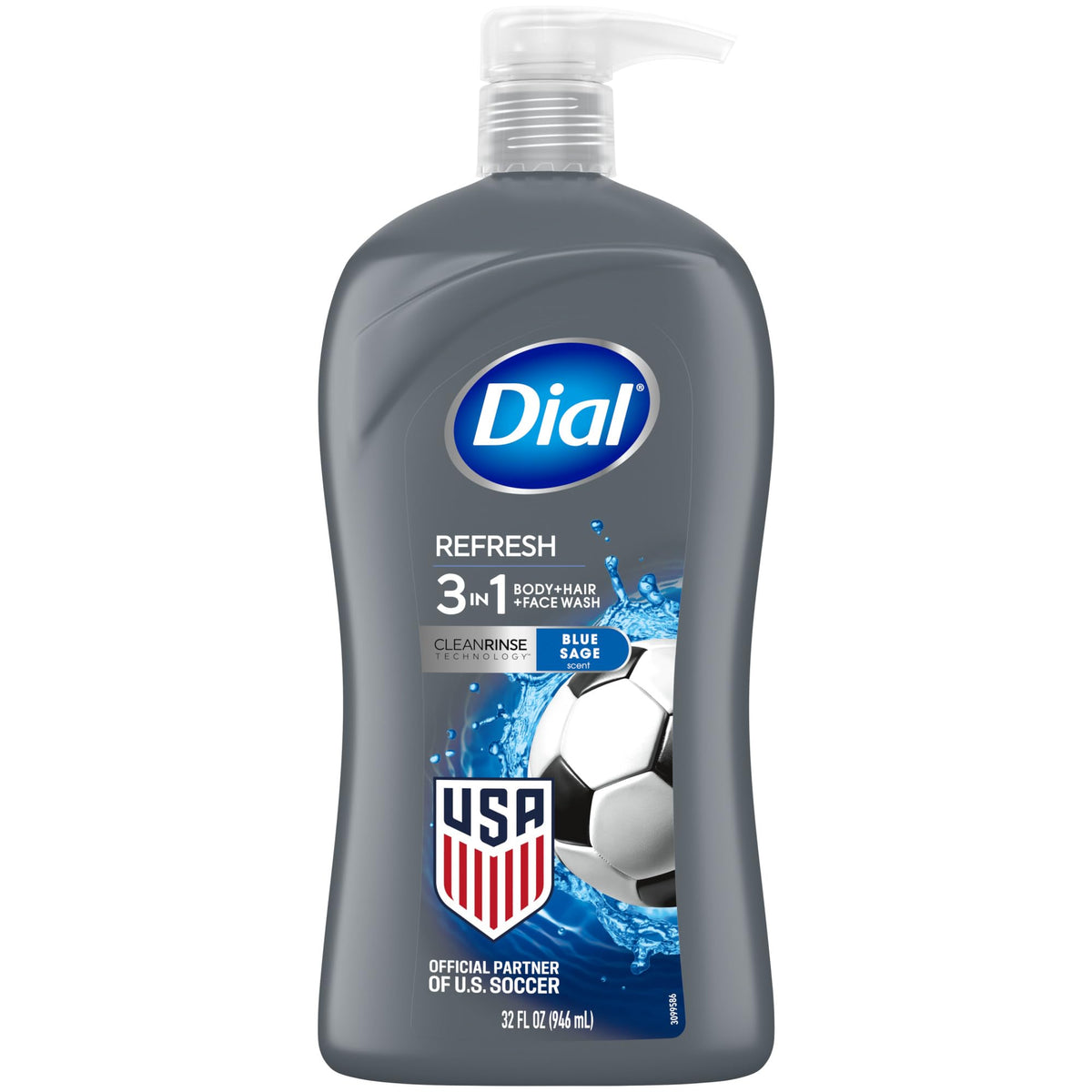 Dial Gel Douche 3-en-1 Hydro Fresh 946 ml vue de face