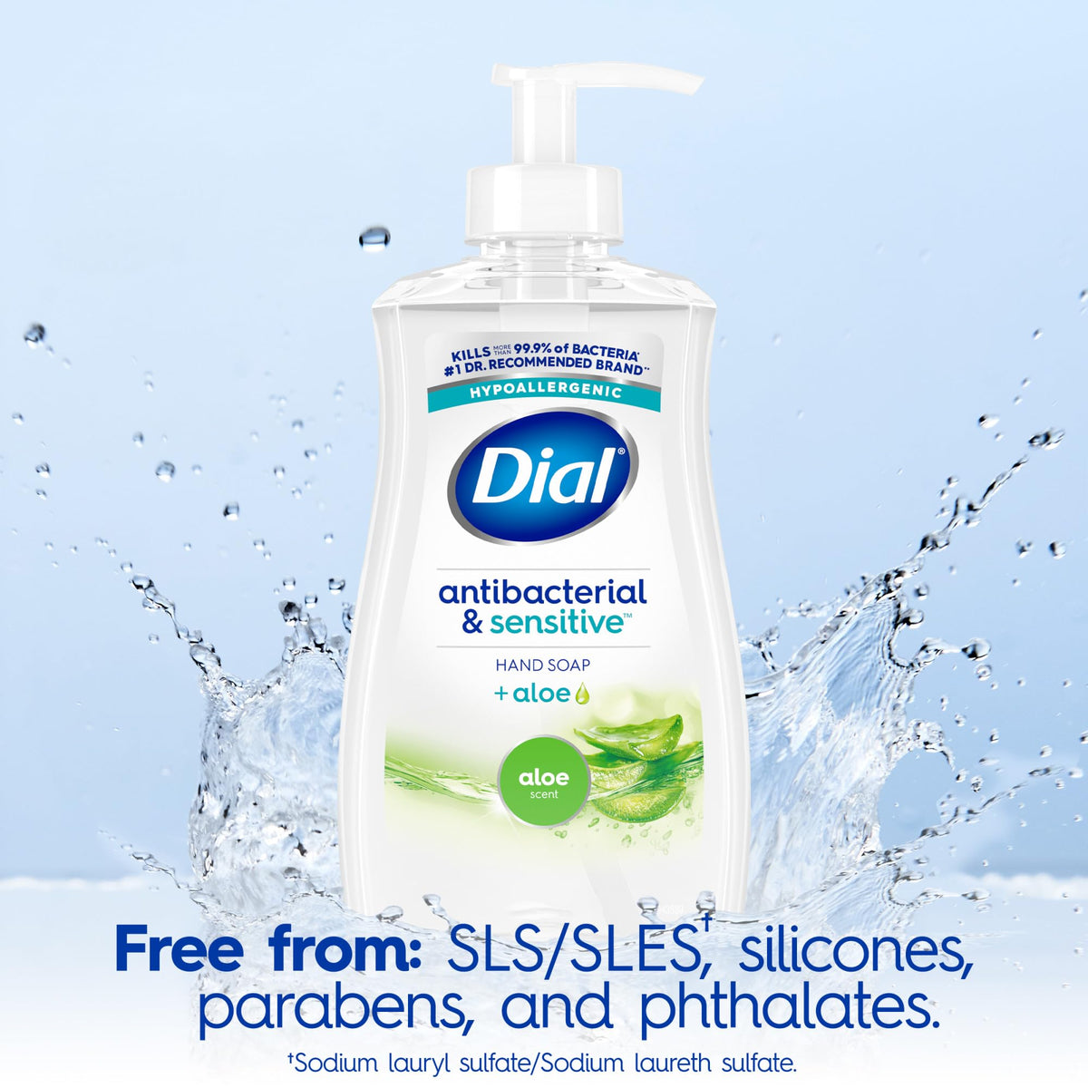 Dial Savon Liquide Antibactérien Parfum Aloe en environnement de cuisine