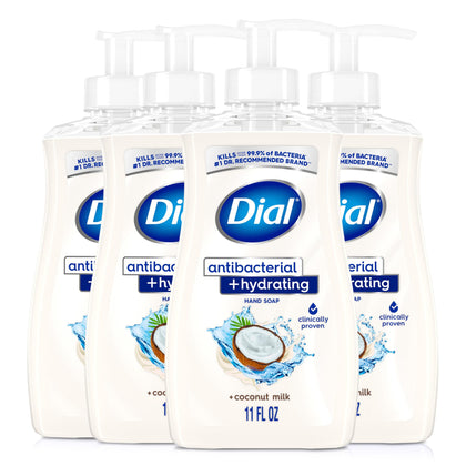 Dial Savon Liquide Mains Antibactérien au Lait de Coco - vue avant