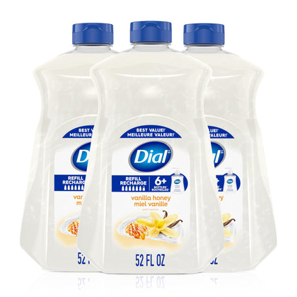 Dial Savon Liquide Mains Vanille Miel 52 fl oz vue avant