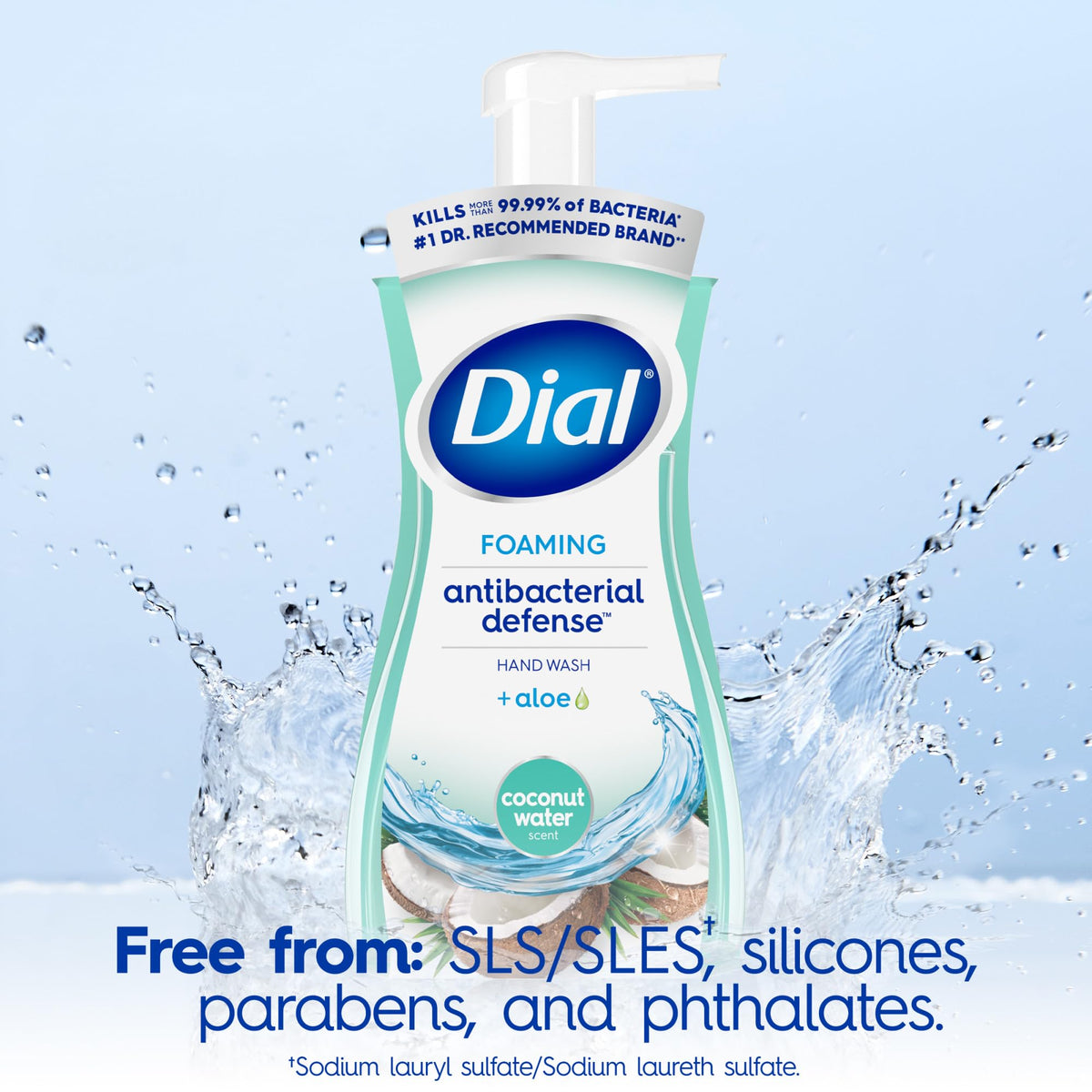 Dial Savon Moussant Antibactérien 7,5 fl oz côté