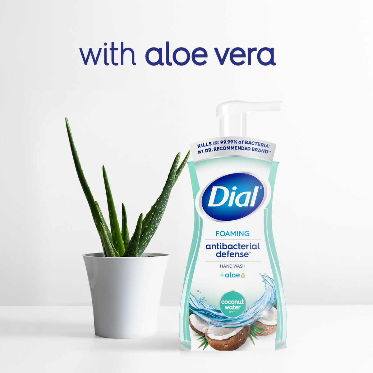 Dial Savon Moussant Antibactérien 7,5 fl oz en utilisation