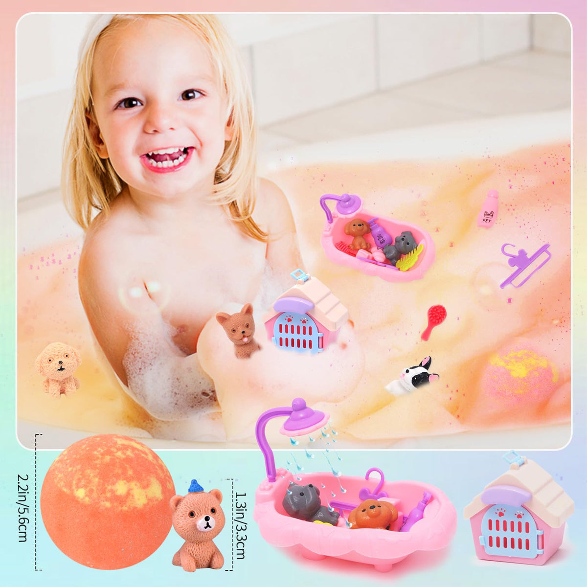Différentes couleurs et senteurs des bombes de bain FUNCREVITY