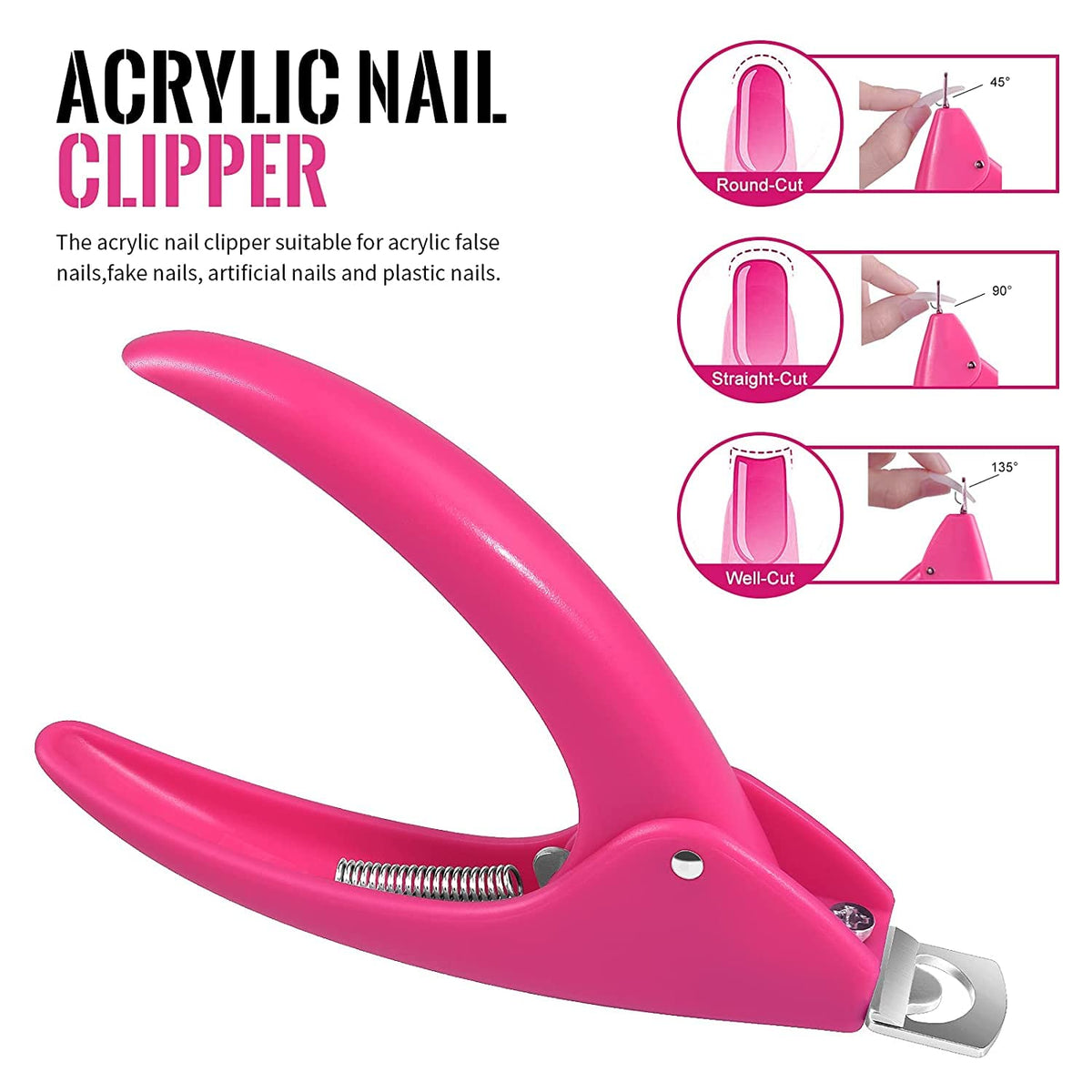 Différentes tailles d'embouts acryliques clairs MORGLES