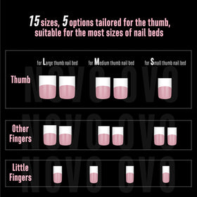 Différentes tailles d'ongles press-on NOVO OVO