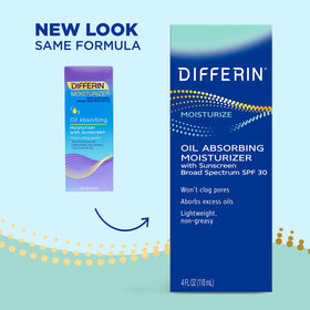 Differin Hydratant Absorbant d'Huile SPF 30 packaging
