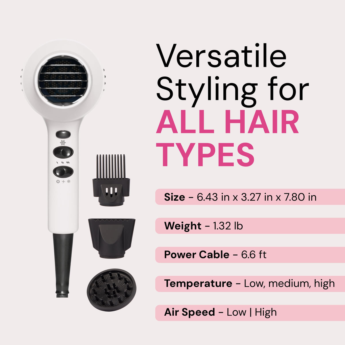 Diffusion de chaleur du Sèche-cheveux L'ANGE HAIR sur cheveux mouillés