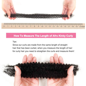 Dilekay Cheveux Afro Kinky Bulk 100g avec peigne et pinces