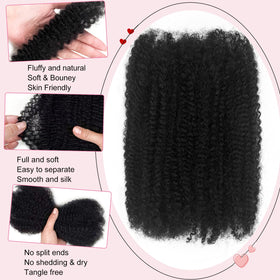 Dilekay Cheveux Afro Kinky Bulk 100g en paquet avec accessoires
