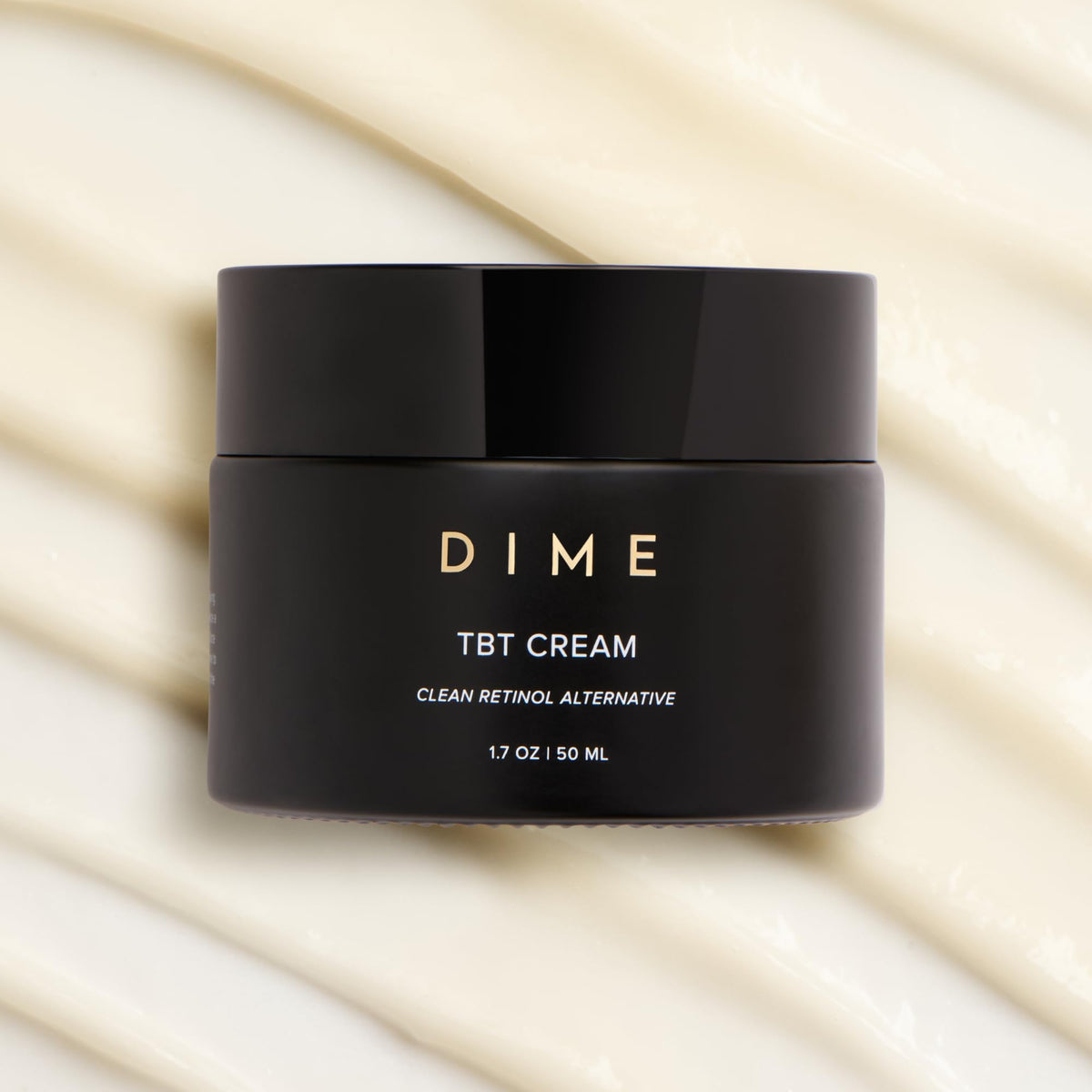DIME Crème TBT 50ml ouverte, texture visible