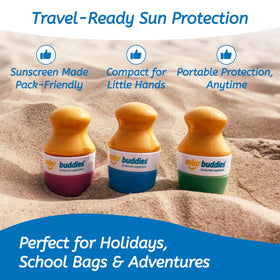 Dimensions de l'applicateur de crème solaire Solar Buddies pour le transport