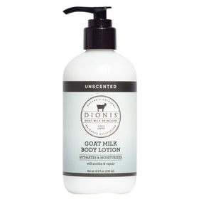 Dionis lotion au lait de chèvre 8,5 oz vue avant avec pompe