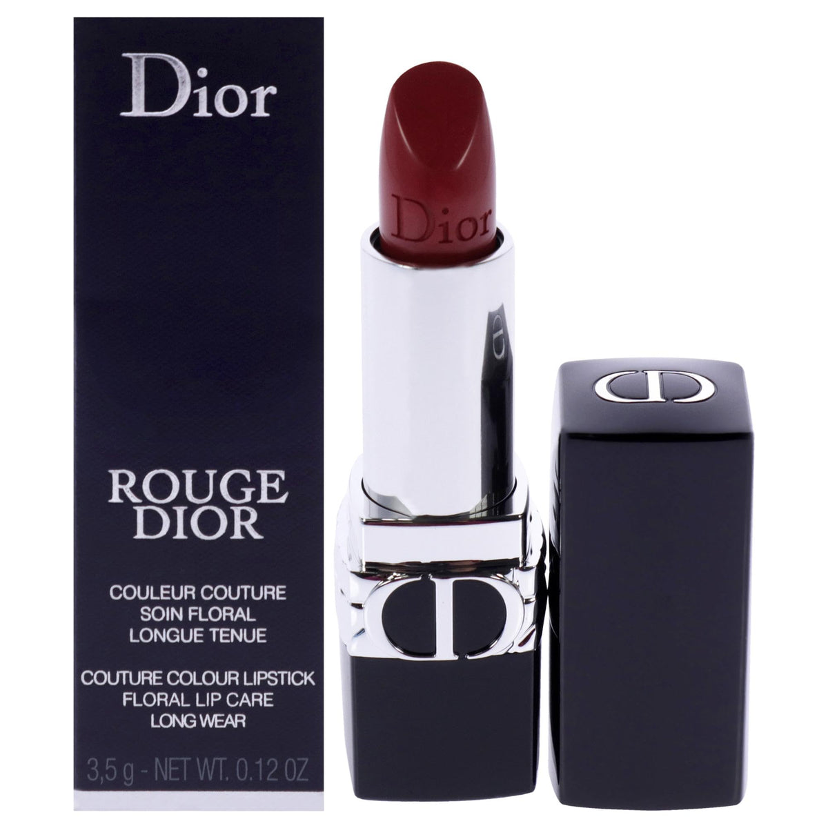 Dior Rouge Dior 525 Chérie rouge à lèvres vue avant avec emballage