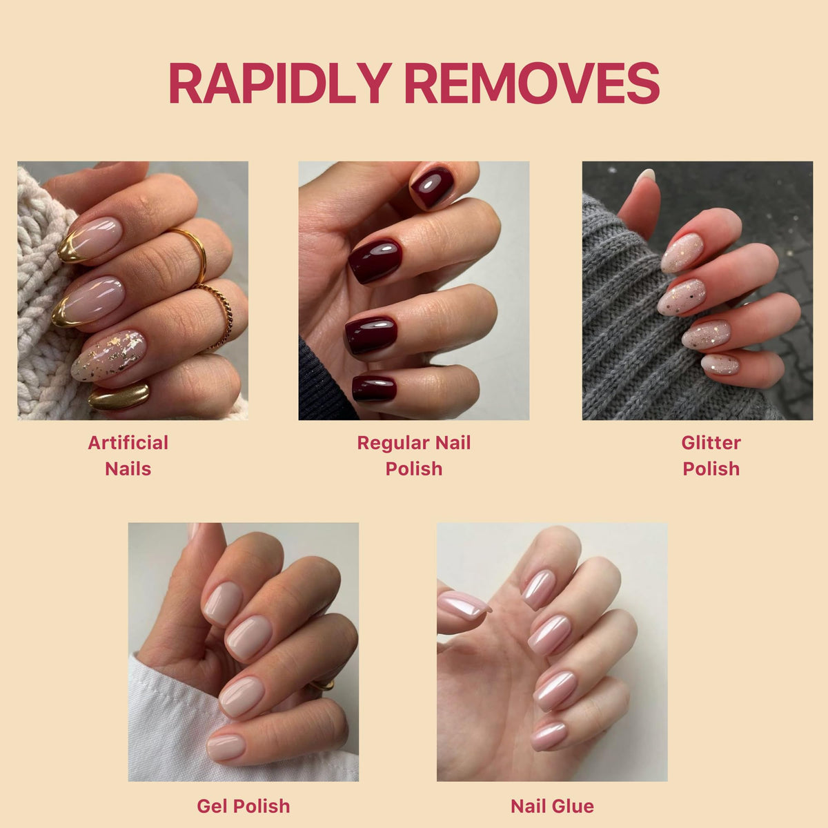 Dissolvant à Ongles C CARE à côté de vernis à ongles