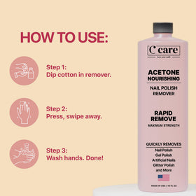 Dissolvant à Ongles C CARE avec texture liquide