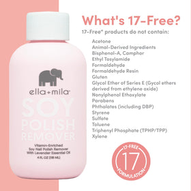 Dissolvant à Ongles ella+mila 118 ml sur un fond blanc