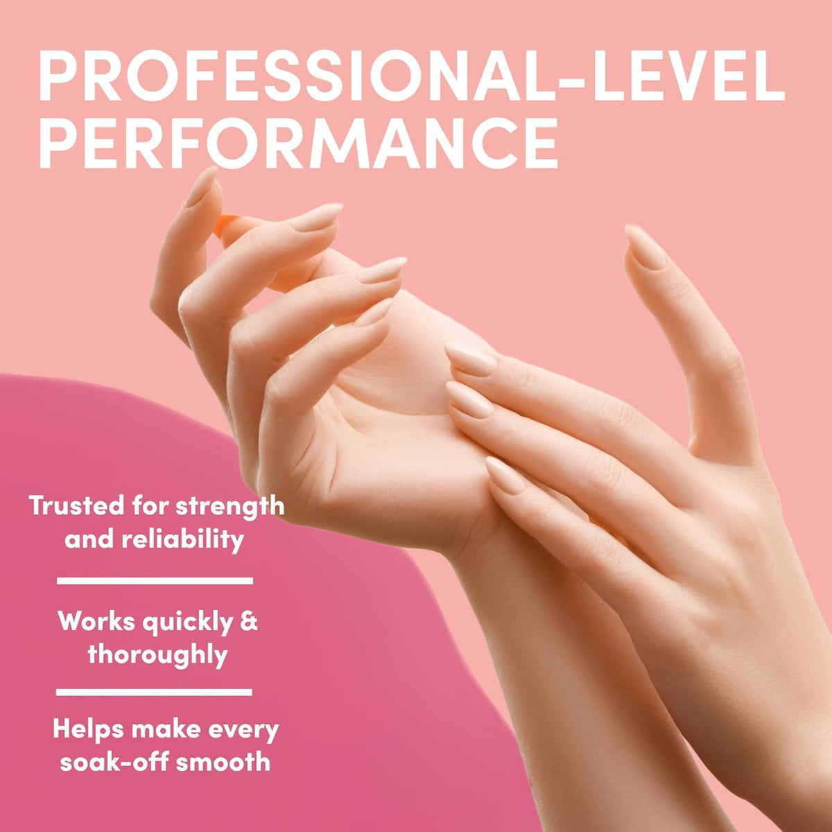 Dissolvant d'ongles ella+mila 100% pur acétone en utilisation