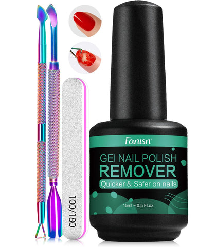 Dissolvant de vernis à ongles gel Fanisn 2x15ml vue de face