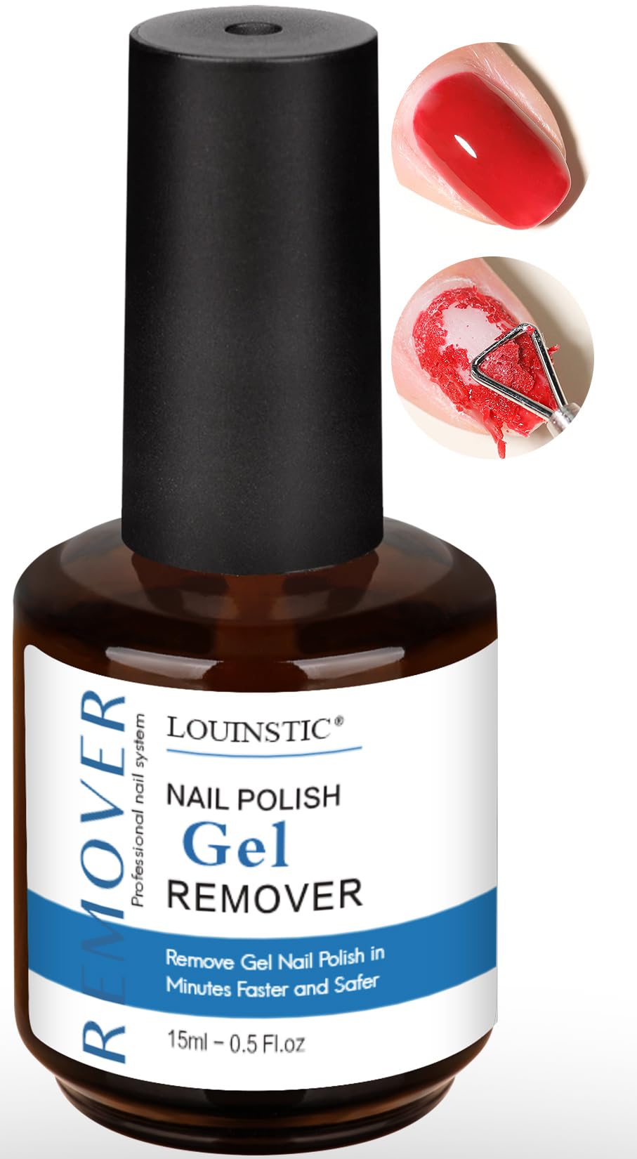 Dissolvant de vernis gel LOUINSTIC 15 ml vue avant