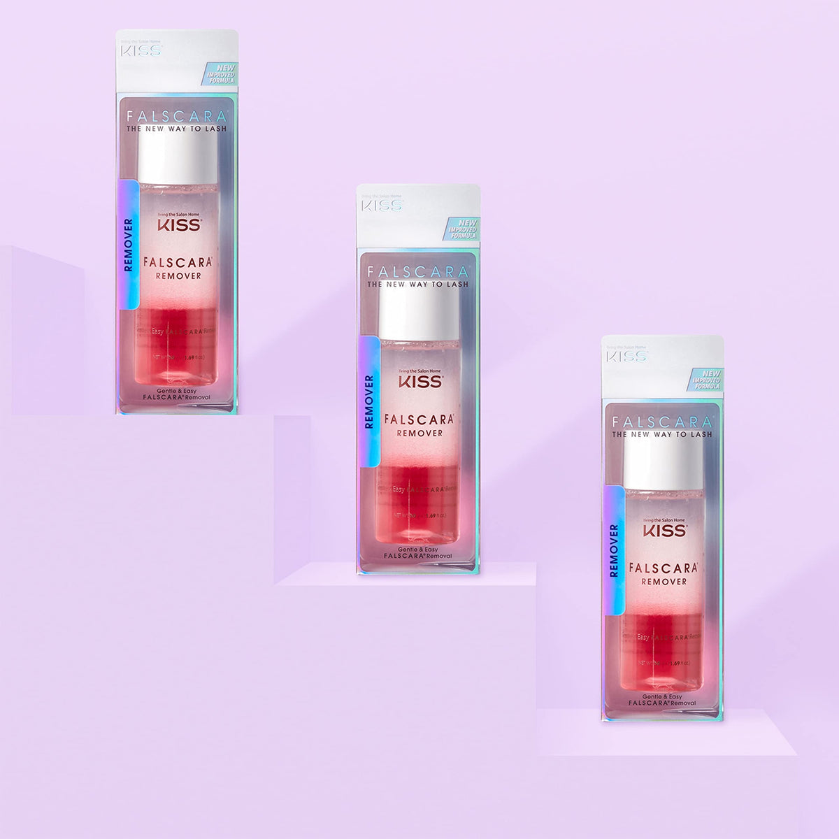 Dissolvant KISS FALSCARA avec accessoires de maquillage