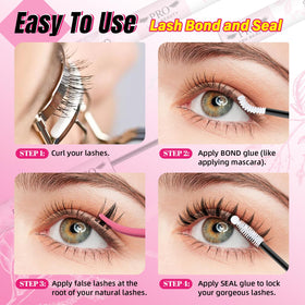Dissolvant PRO LASHBEAUTY en action pour retirer des faux cils