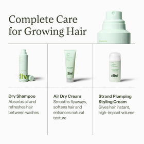 Divi Shampoo Sec 5,3 oz avec une brosse à cheveux