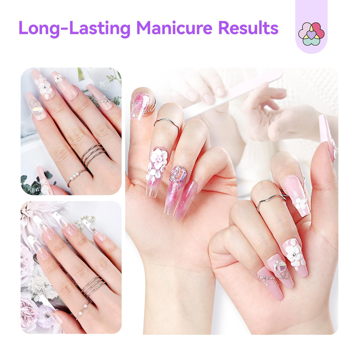 Doigts d'entraînement et formes d'ongles dans le kit SAVILAND