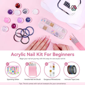 Doigts de pratique inclus dans le kit d'ongles acryliques