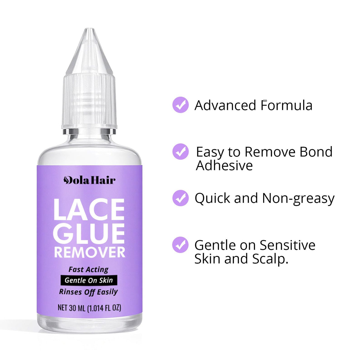 Dolahair démaquillant colle pour perruques 41g vue arrière