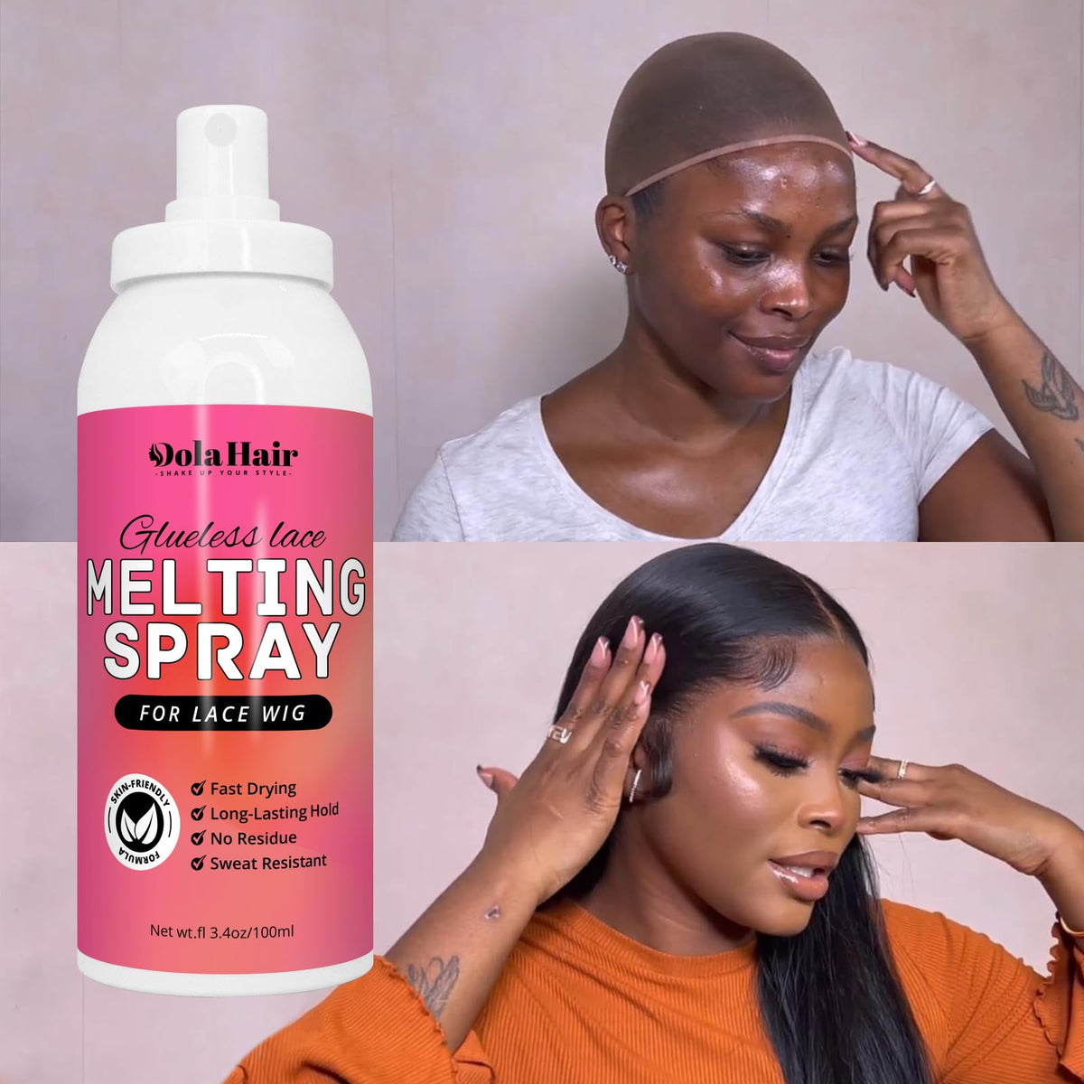Dolahair Spray de Fusion, étiquette et détails du produit