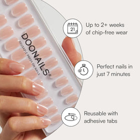 Doonails ensemble avec onglets adhésifs et bâton de cuticule
