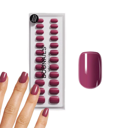 Doonails faux ongles en gel souple rose bonbon, vue avant