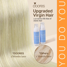 DOORES extensions capillaires avec clips en acier inoxydable
