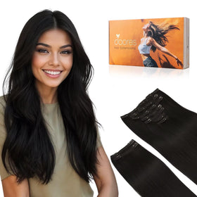 DOORES extensions capillaires clip-in 240g de couleur naturelle
