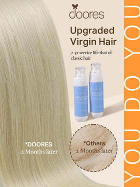 DOORES extensions cheveux humains avec ruban transparent invisible