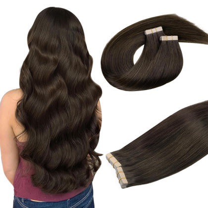 DOORES extensions de cheveux à colle 40pcs en couleur ombrée