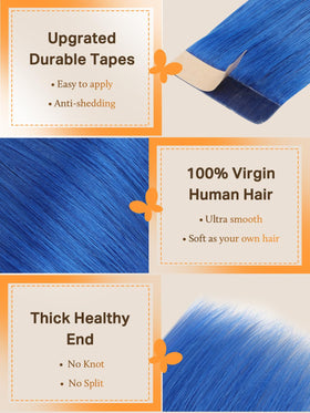 DOORES extensions de cheveux humains 18" montrant la texture soyeuse