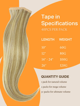 DOORES Extensions de Cheveux Naturels 40pcs ruban transparent détail