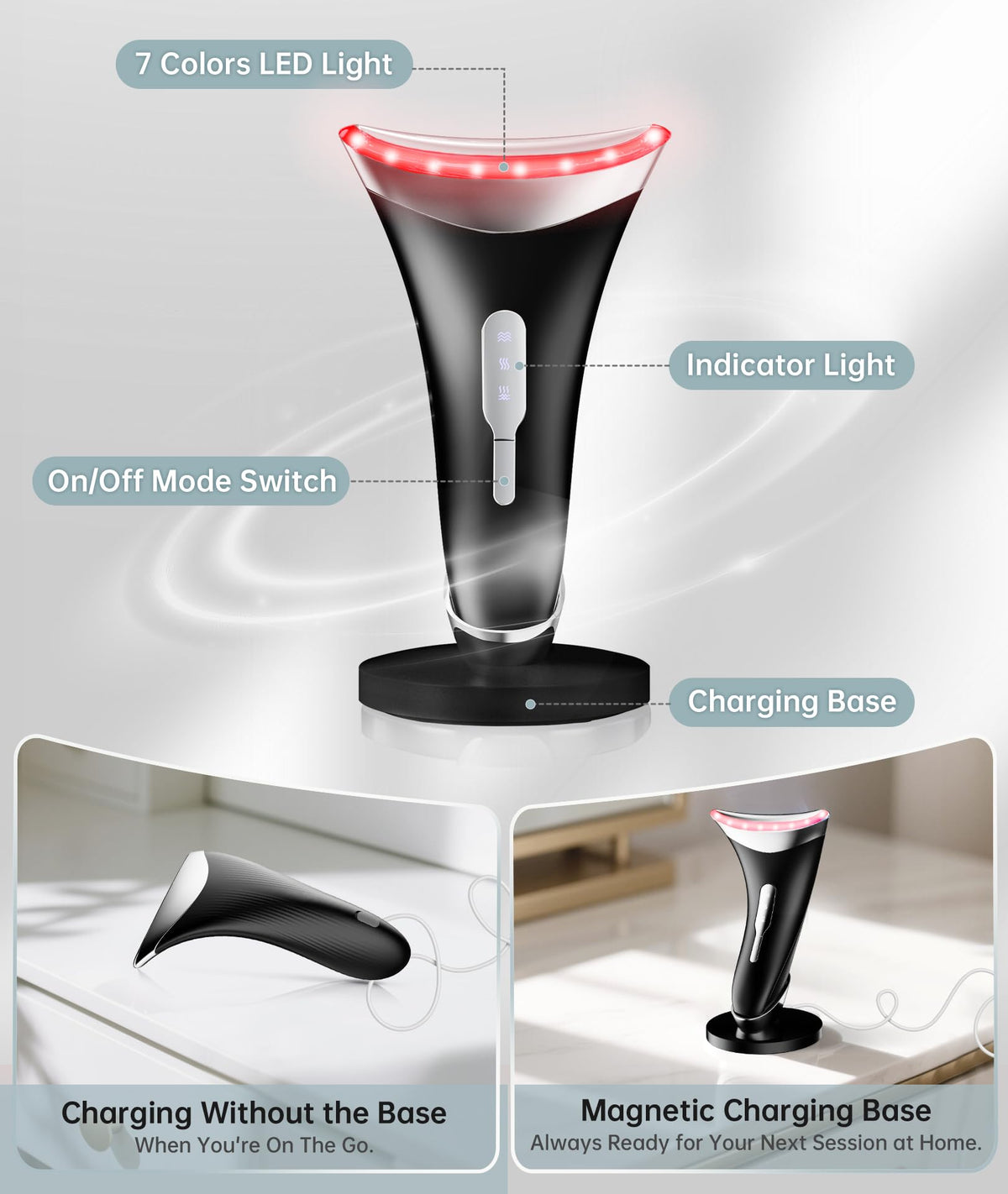 Dopsikn Massager Visage 7 Couleurs en packaging élégant