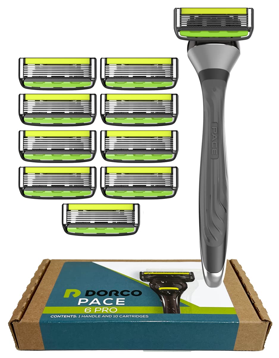 DORCO Pace 6 Pro rasoir à six lames avec tondeuse vue de face