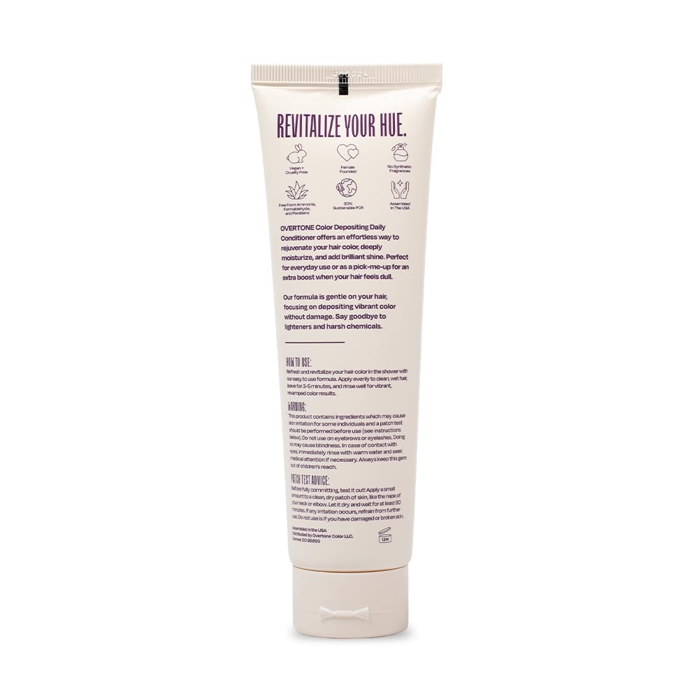 Dos de l'après-shampooing colorant Overtone Royal Plum