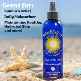 Dos du flacon de spray après-soleil Solar Recover