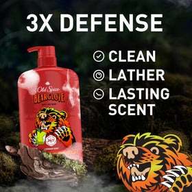 Dos du gel douche Old Spice Bearglove 33,4 cl