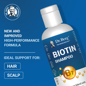 Dos du shampooing Biotin Dr. Berg Nutritionals 240g