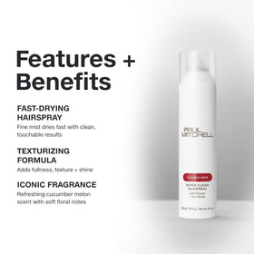 Dos du spray fixant Paul Mitchell Super Clean 100g