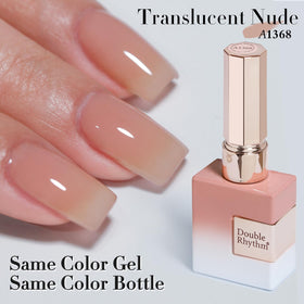 Double Rhythm 15 ML Gel Polish Jelly Nude A1368 bottle close-up